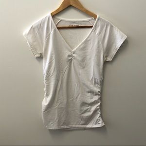 White Ruched Tee Shirt